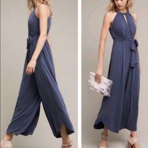 Anthropologie Moulinette Soeurs Eremita Halter Jumpsuit Keyhole Dress Jumpsuit